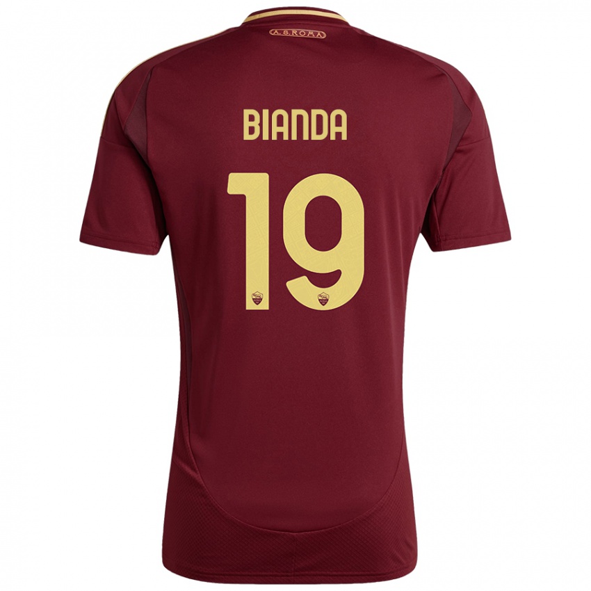 Kinder William Bianda #19 Rot Braun Gold Heimtrikot Trikot 2024/25 T-Shirt Österreich