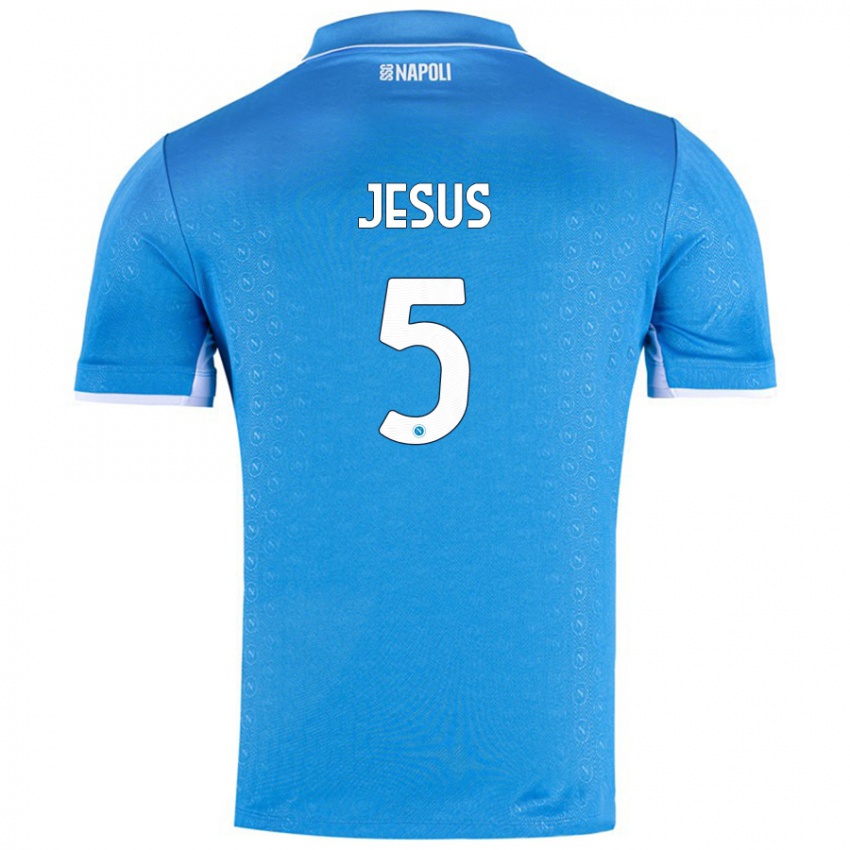 Kinder Juan Jesus #5 Himmelblau Heimtrikot Trikot 2024/25 T-Shirt Österreich