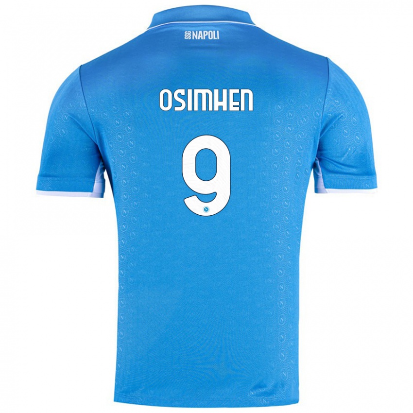 Kinder Victor Osimhen #9 Himmelblau Heimtrikot Trikot 2024/25 T-Shirt Österreich