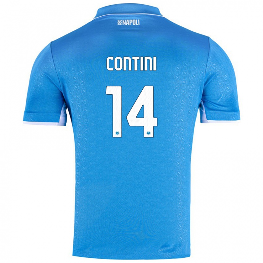 Kinder Nikita Contini #14 Himmelblau Heimtrikot Trikot 2024/25 T-Shirt Österreich