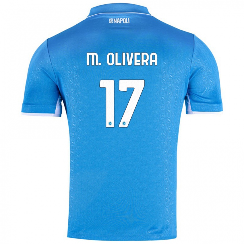 Kinder Mathias Olivera #17 Himmelblau Heimtrikot Trikot 2024/25 T-Shirt Österreich