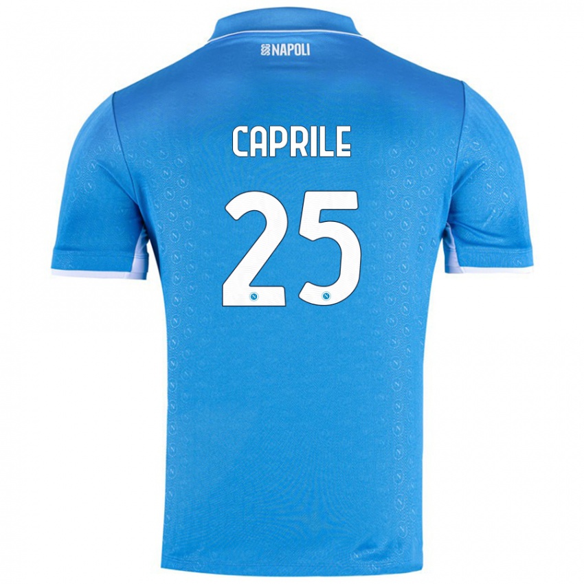 Kinder Elia Caprile #25 Himmelblau Heimtrikot Trikot 2024/25 T-Shirt Österreich