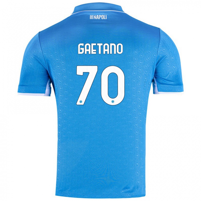 Kinder Gianluca Gaetano #70 Himmelblau Heimtrikot Trikot 2024/25 T-Shirt Österreich