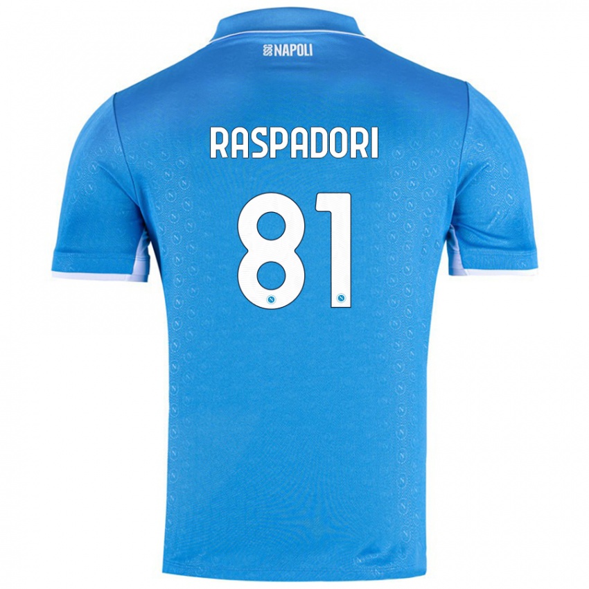 Kinder Giacomo Raspadori #81 Himmelblau Heimtrikot Trikot 2024/25 T-Shirt Österreich