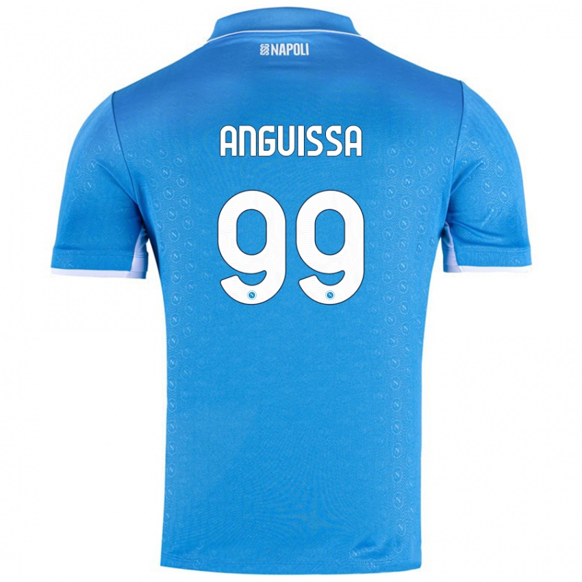 Kinder Andre Zambo Anguissa #99 Himmelblau Heimtrikot Trikot 2024/25 T-Shirt Österreich