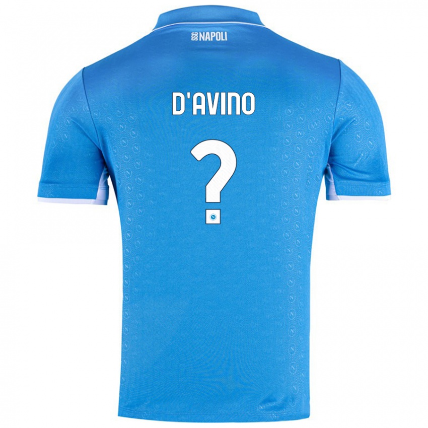 Kinder Luigi D'avino #0 Himmelblau Heimtrikot Trikot 2024/25 T-Shirt Österreich