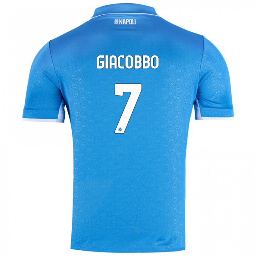 Kinder Giulia Giacobbo #7 Himmelblau Heimtrikot Trikot 2024/25 T-Shirt Österreich