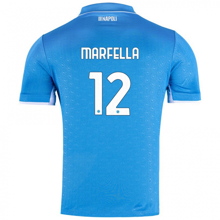 Kinder Davide Marfella #12 Himmelblau Heimtrikot Trikot 2024/25 T-Shirt Österreich