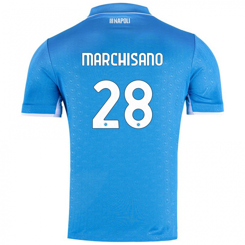 Kinder Matteo Marchisano #28 Himmelblau Heimtrikot Trikot 2024/25 T-Shirt Österreich