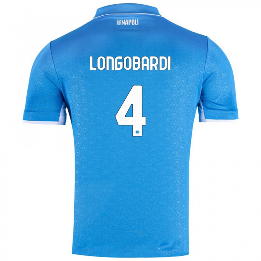 Kinder Salvatore Longobardi #4 Himmelblau Heimtrikot Trikot 2024/25 T-Shirt Österreich