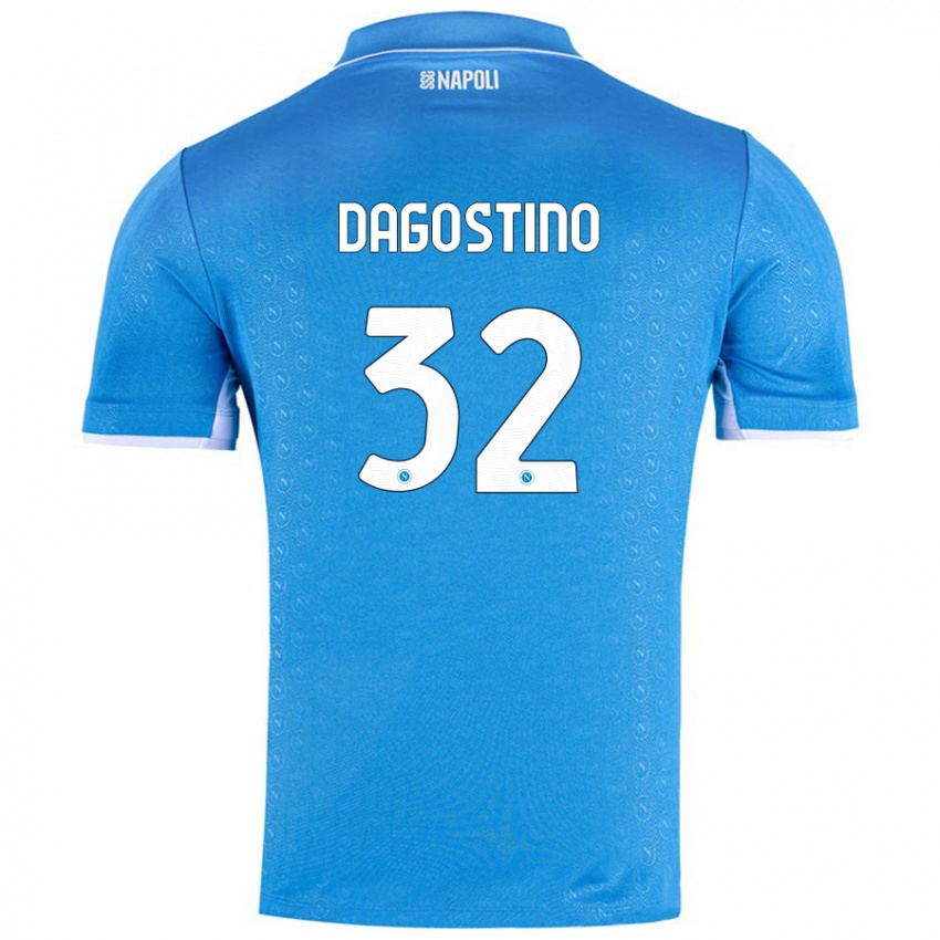 Kinder Giuseppe Dagostino #32 Himmelblau Heimtrikot Trikot 2024/25 T-Shirt Österreich