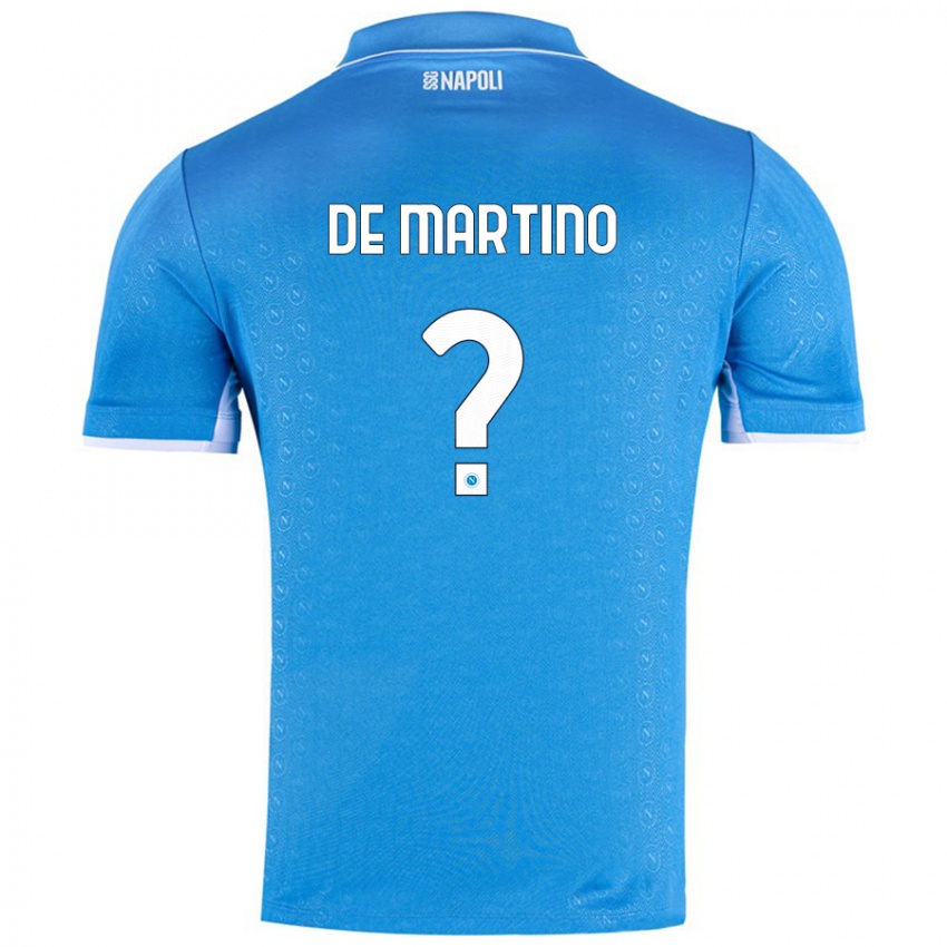 Kinder Enrico Pio De Martino #0 Himmelblau Heimtrikot Trikot 2024/25 T-Shirt Österreich