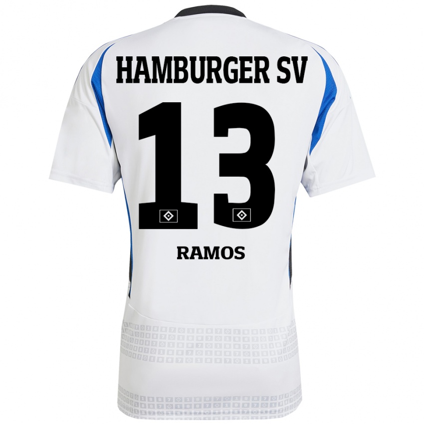 Kinder Guilherme Ramos #13 Weiß Blau Heimtrikot Trikot 2024/25 T-Shirt Österreich