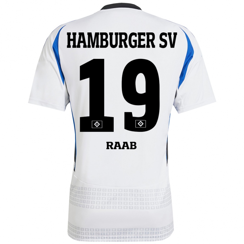 Kinder Matheo Raab #19 Weiß Blau Heimtrikot Trikot 2024/25 T-Shirt Österreich