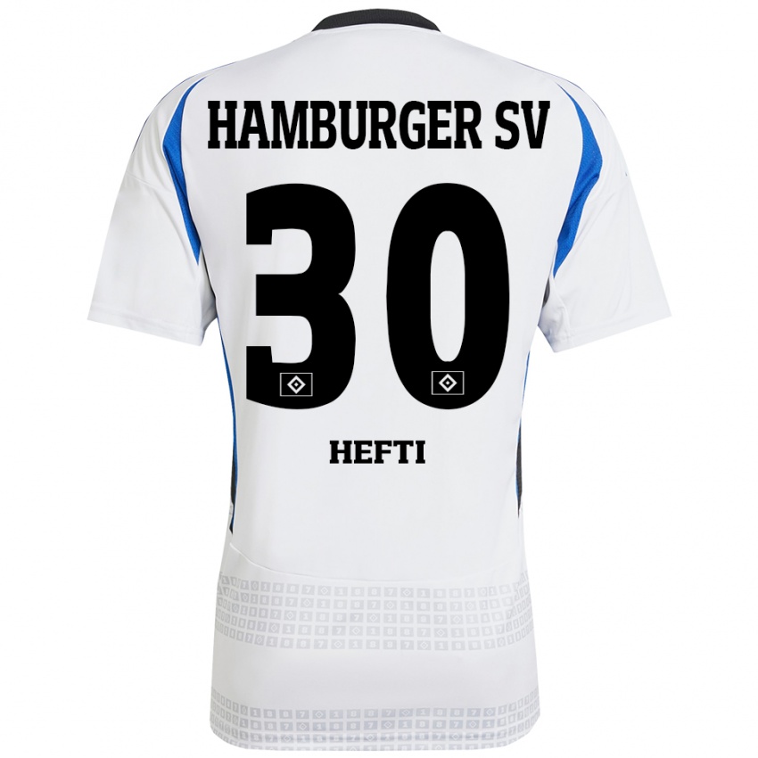 Kinder Silvan Hefti #30 Weiß Blau Heimtrikot Trikot 2024/25 T-Shirt Österreich