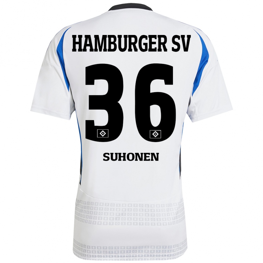 Kinder Anssi Suhonen #36 Weiß Blau Heimtrikot Trikot 2024/25 T-Shirt Österreich