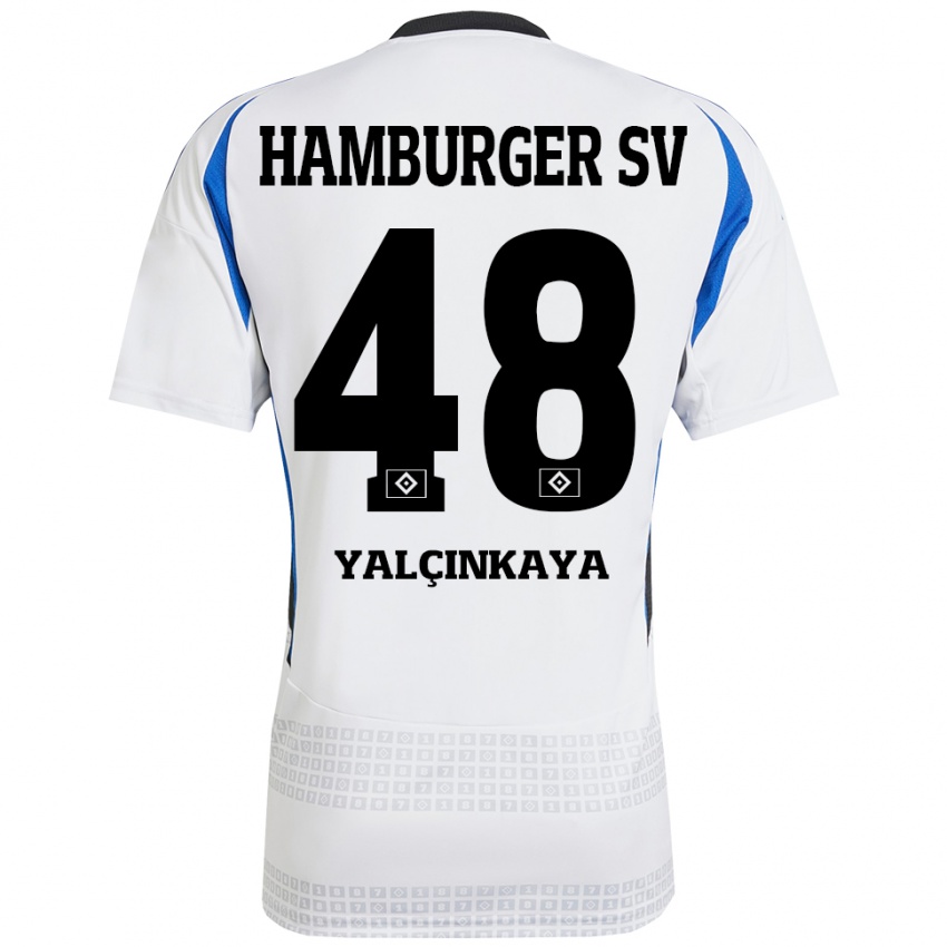 Kinder Bilal Yalcinkaya #48 Weiß Blau Heimtrikot Trikot 2024/25 T-Shirt Österreich