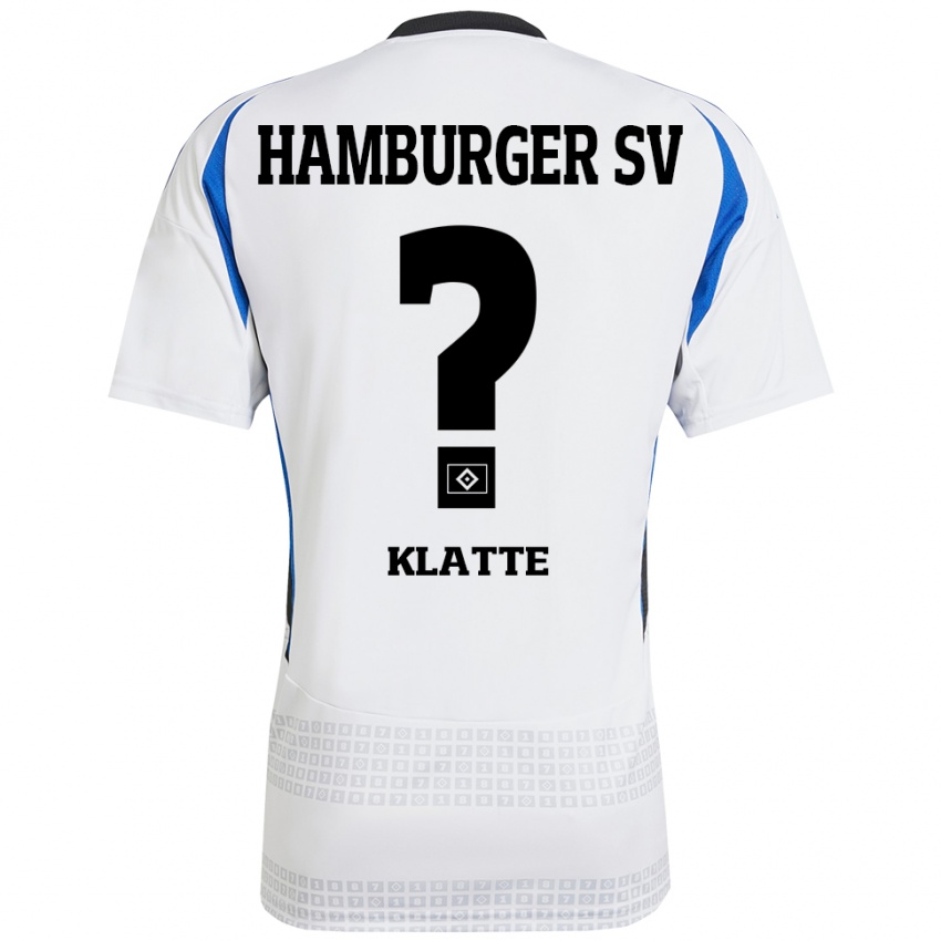 Kinder Luis Klatte #0 Weiß Blau Heimtrikot Trikot 2024/25 T-Shirt Österreich