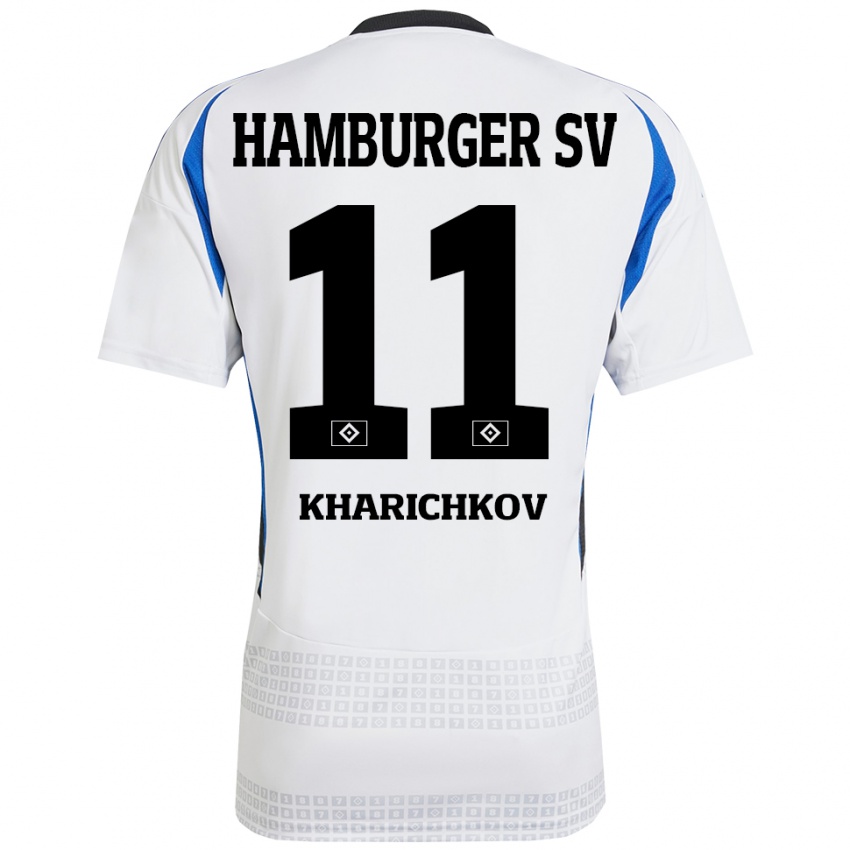 Kinder Valentyn Kharichkov #11 Weiß Blau Heimtrikot Trikot 2024/25 T-Shirt Österreich