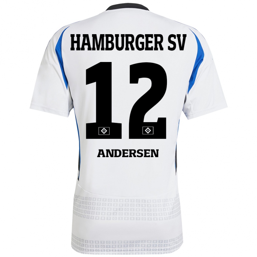 Kinder Patrick Andersen #12 Weiß Blau Heimtrikot Trikot 2024/25 T-Shirt Österreich