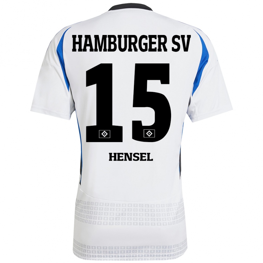 Kinder Janoah Hensel #15 Weiß Blau Heimtrikot Trikot 2024/25 T-Shirt Österreich