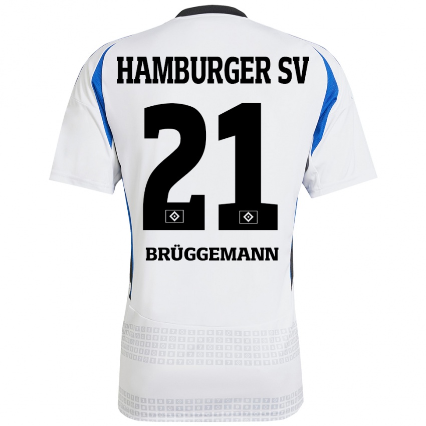 Kinder William Brüggemann #21 Weiß Blau Heimtrikot Trikot 2024/25 T-Shirt Österreich