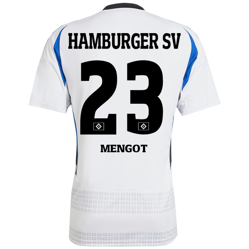 Kinder Ayukayoh Mengot #23 Weiß Blau Heimtrikot Trikot 2024/25 T-Shirt Österreich