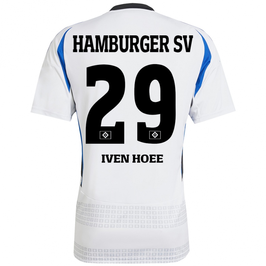 Kinder Lennart Iven Hoee #29 Weiß Blau Heimtrikot Trikot 2024/25 T-Shirt Österreich