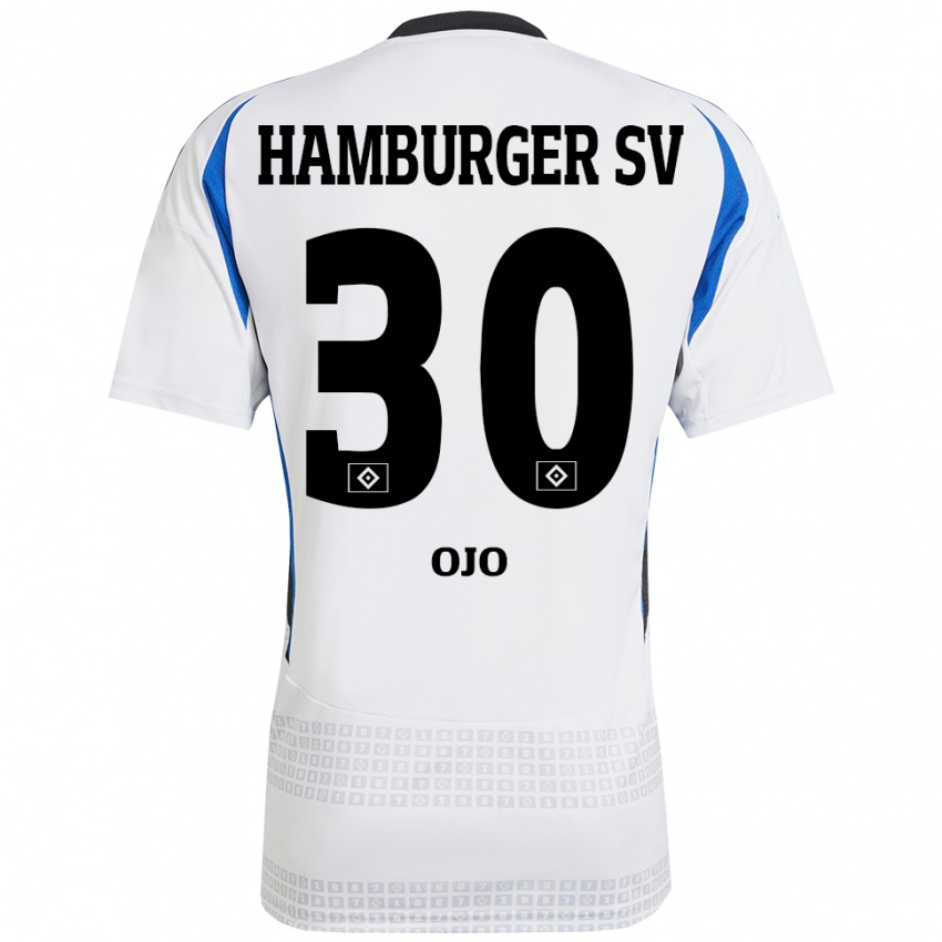 Kinder Kelvin Ojo #30 Weiß Blau Heimtrikot Trikot 2024/25 T-Shirt Österreich