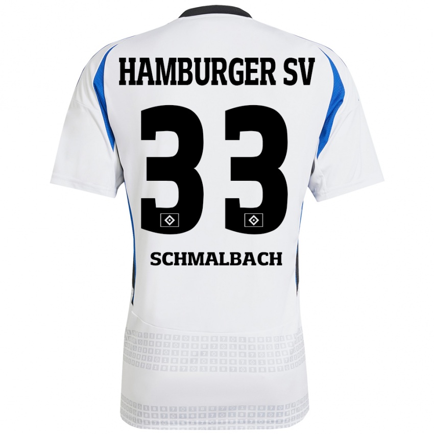 Kinder Sebastian Schmalbach #33 Weiß Blau Heimtrikot Trikot 2024/25 T-Shirt Österreich