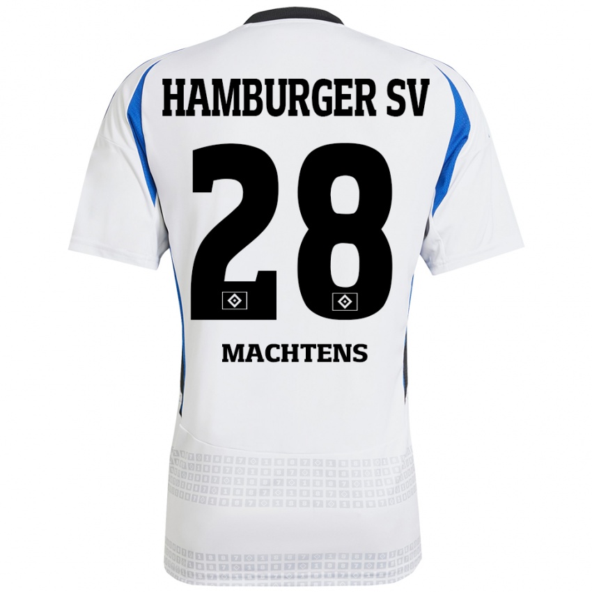 Kinder Pauline Machtens #28 Weiß Blau Heimtrikot Trikot 2024/25 T-Shirt Österreich