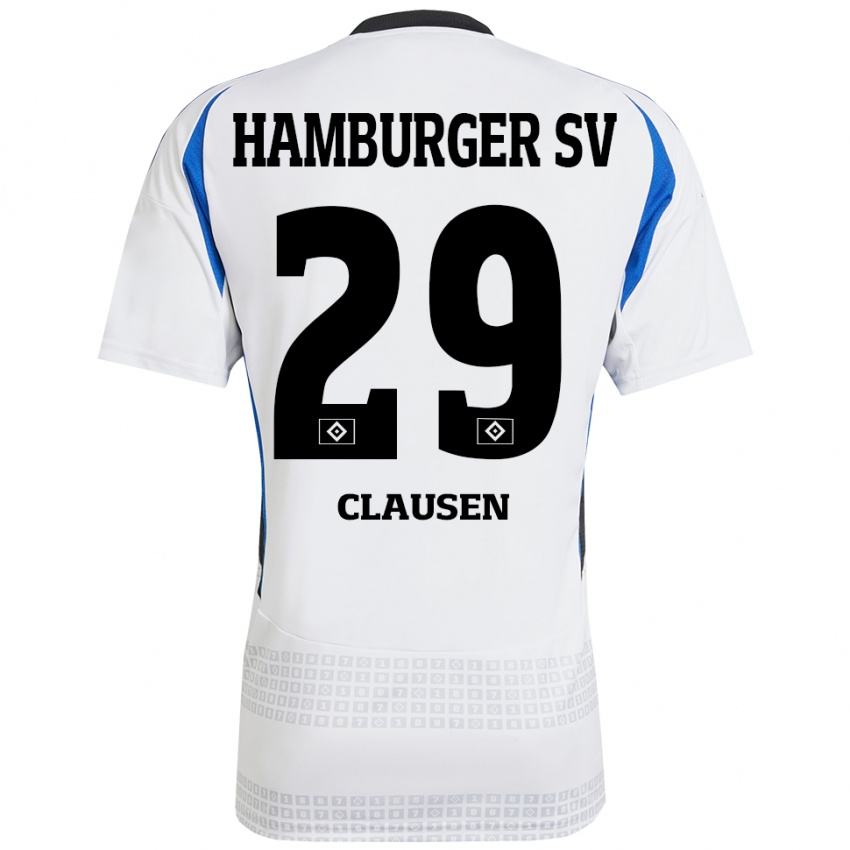 Kinder Lina Clausen #29 Weiß Blau Heimtrikot Trikot 2024/25 T-Shirt Österreich