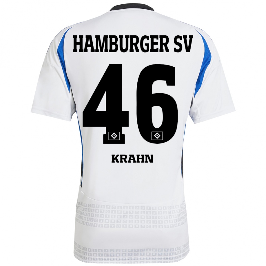 Kinder Elijah Krahn #46 Weiß Blau Heimtrikot Trikot 2024/25 T-Shirt Österreich