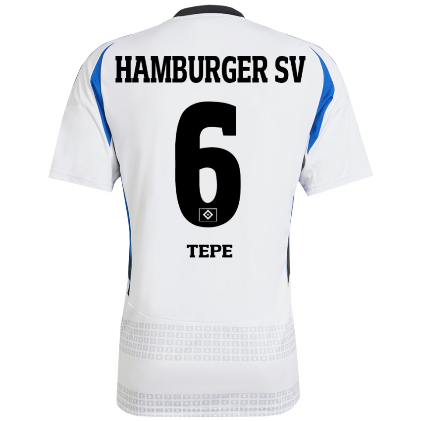 Kinder Niklas Tepe #6 Weiß Blau Heimtrikot Trikot 2024/25 T-Shirt Österreich