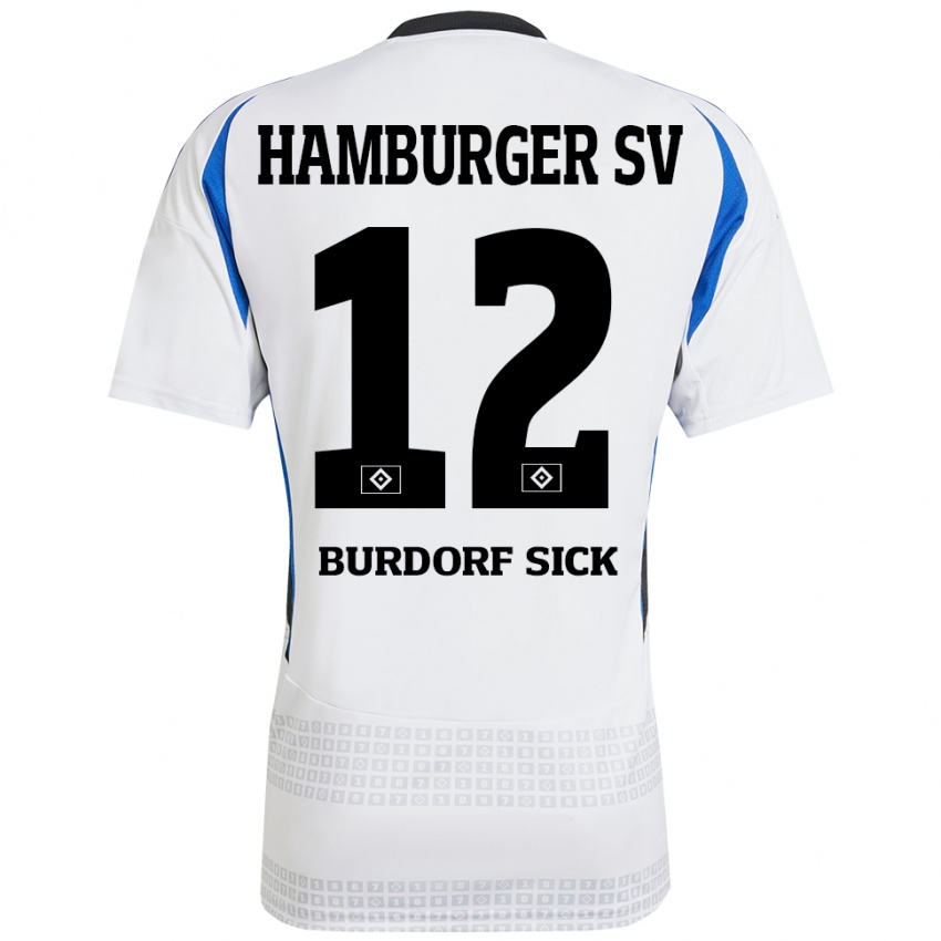 Kinder Emma Burdorf-Sick #12 Weiß Blau Heimtrikot Trikot 2024/25 T-Shirt Österreich