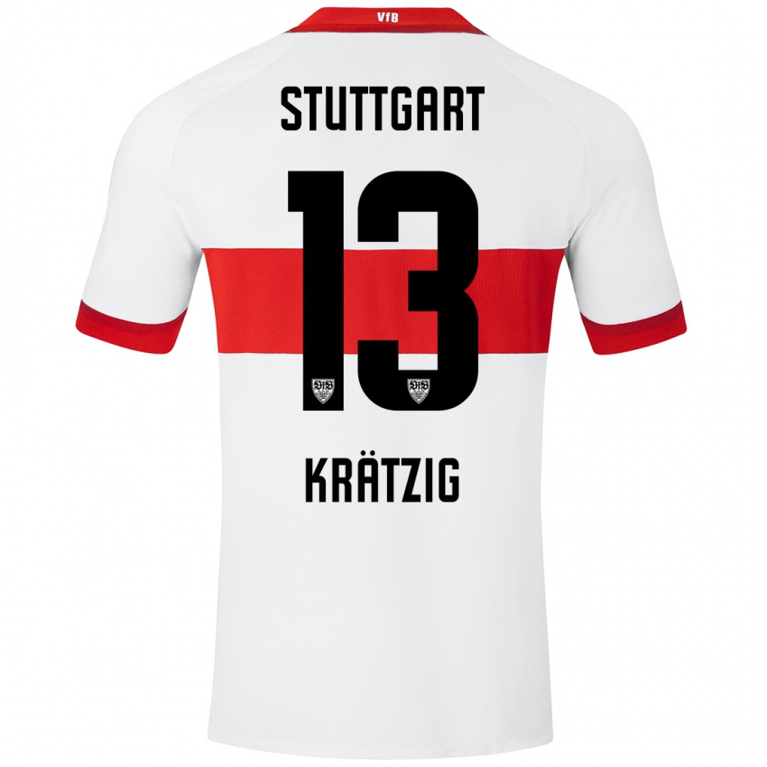 Kinder Frans Krätzig #13 Weiß Rot Heimtrikot Trikot 2024/25 T-Shirt Österreich