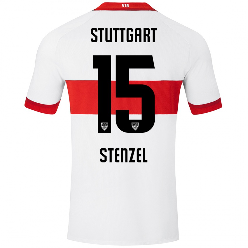 Kinder Pascal Stenzel #15 Weiß Rot Heimtrikot Trikot 2024/25 T-Shirt Österreich