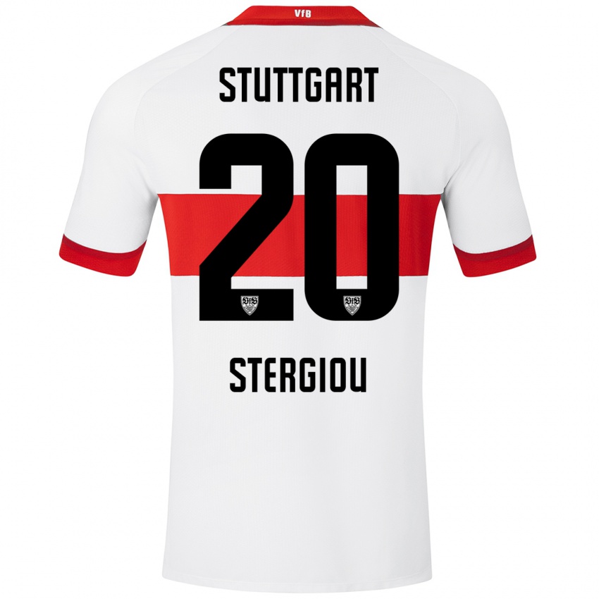 Kinder Leonidas Stergiou #20 Weiß Rot Heimtrikot Trikot 2024/25 T-Shirt Österreich