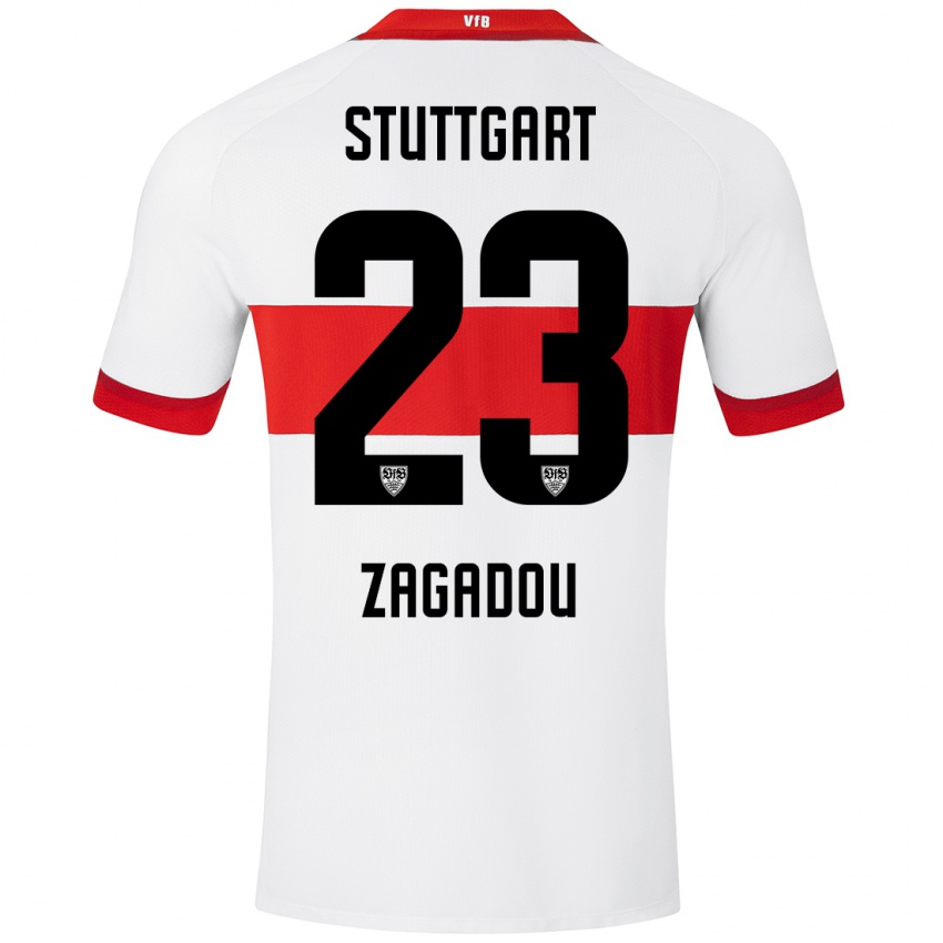 Kinder Dan-Axel Zagadou #23 Weiß Rot Heimtrikot Trikot 2024/25 T-Shirt Österreich