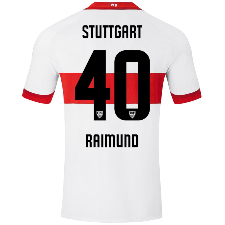 Kinder Luca Raimund #40 Weiß Rot Heimtrikot Trikot 2024/25 T-Shirt Österreich