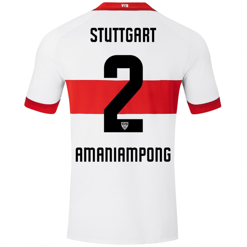 Kinder Kaden Amaniampong #2 Weiß Rot Heimtrikot Trikot 2024/25 T-Shirt Österreich