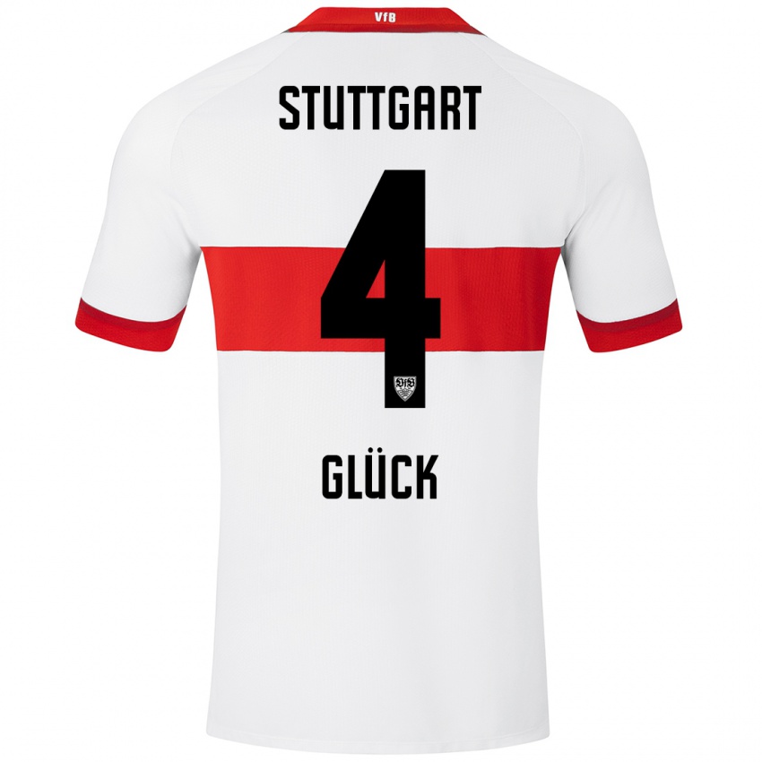 Kinder Michael Glück #4 Weiß Rot Heimtrikot Trikot 2024/25 T-Shirt Österreich