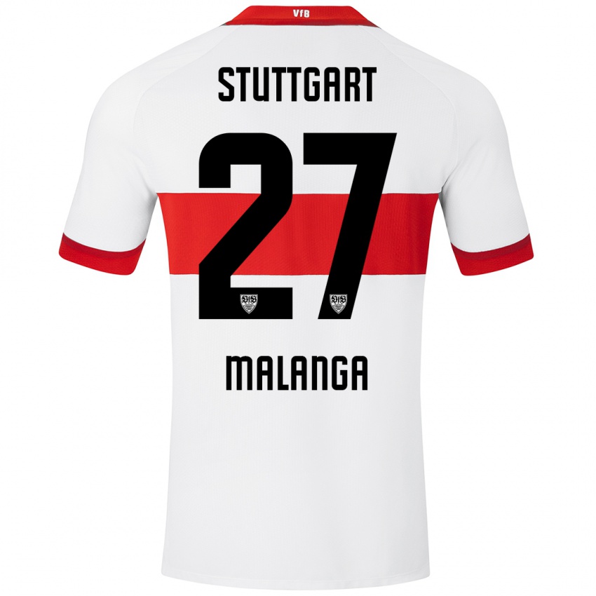 Kinder Jarzinho Malanga #27 Weiß Rot Heimtrikot Trikot 2024/25 T-Shirt Österreich