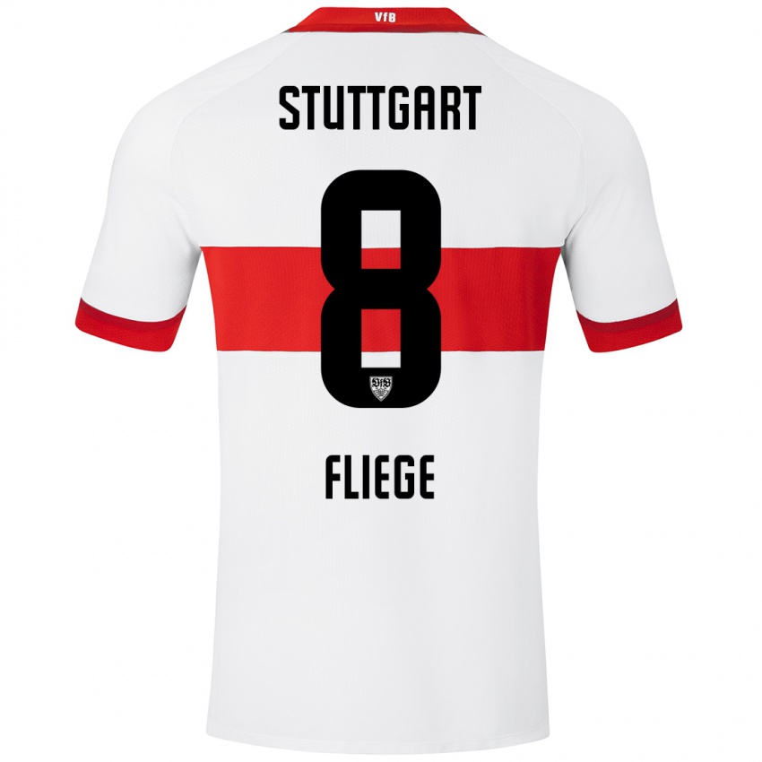 Kinder Anna Fliege #8 Weiß Rot Heimtrikot Trikot 2024/25 T-Shirt Österreich