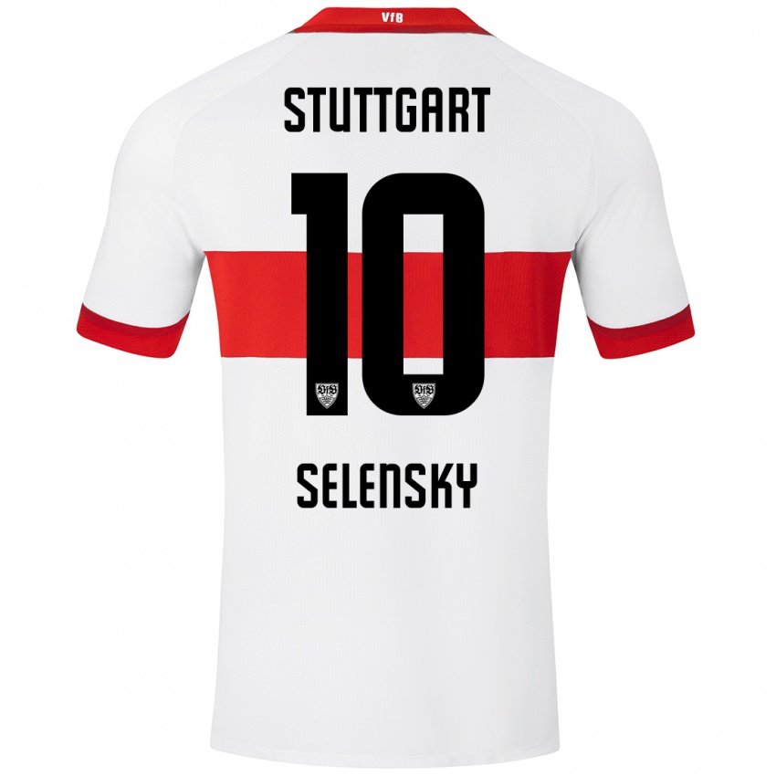 Kinder Anja Selensky #10 Weiß Rot Heimtrikot Trikot 2024/25 T-Shirt Österreich