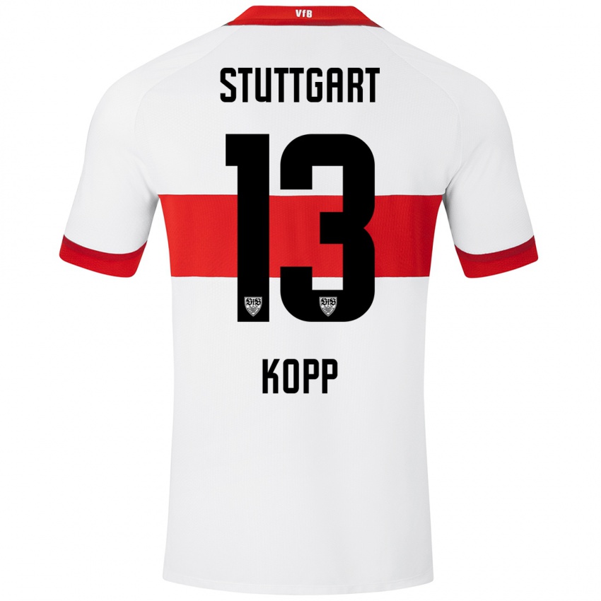 Kinder Leonie Kopp #13 Weiß Rot Heimtrikot Trikot 2024/25 T-Shirt Österreich