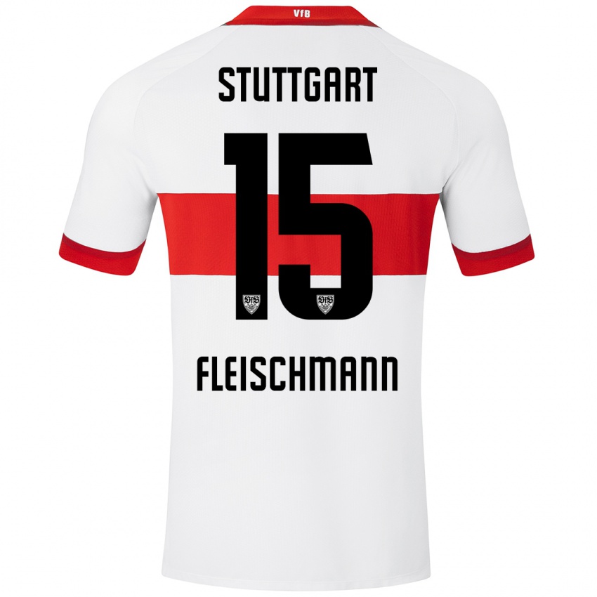 Kinder Svea Fleischmann #15 Weiß Rot Heimtrikot Trikot 2024/25 T-Shirt Österreich