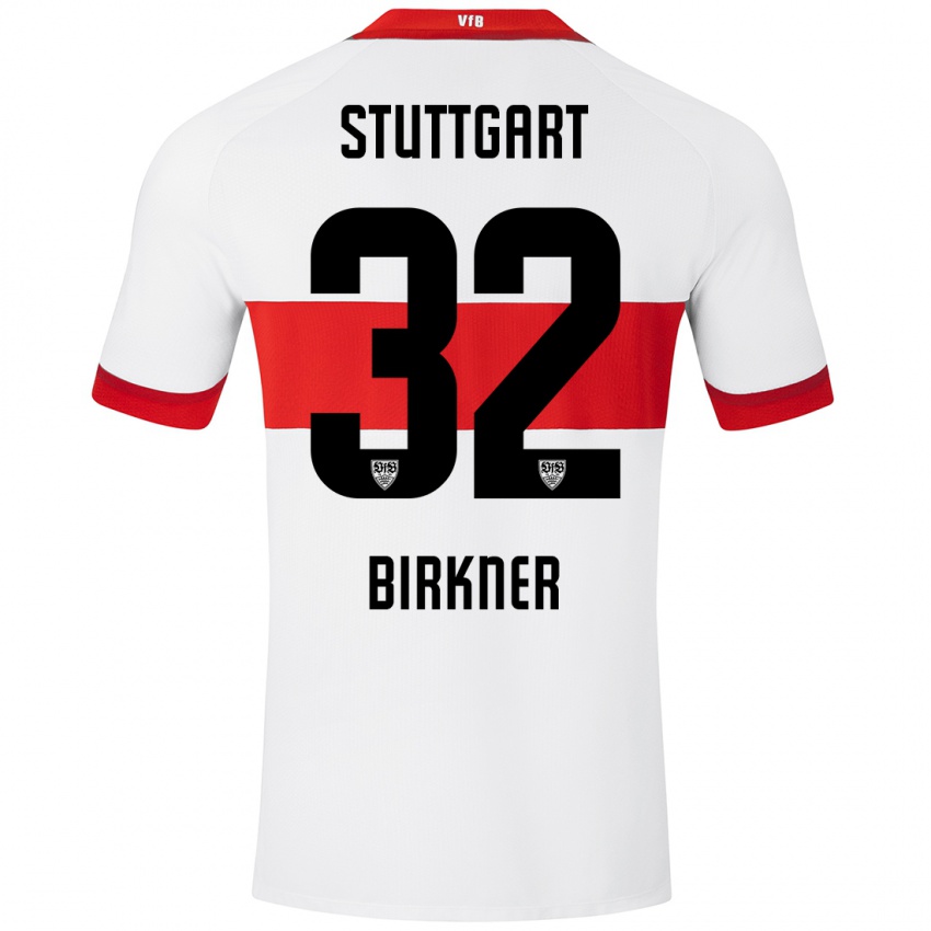 Kinder Hanna Birkner #32 Weiß Rot Heimtrikot Trikot 2024/25 T-Shirt Österreich