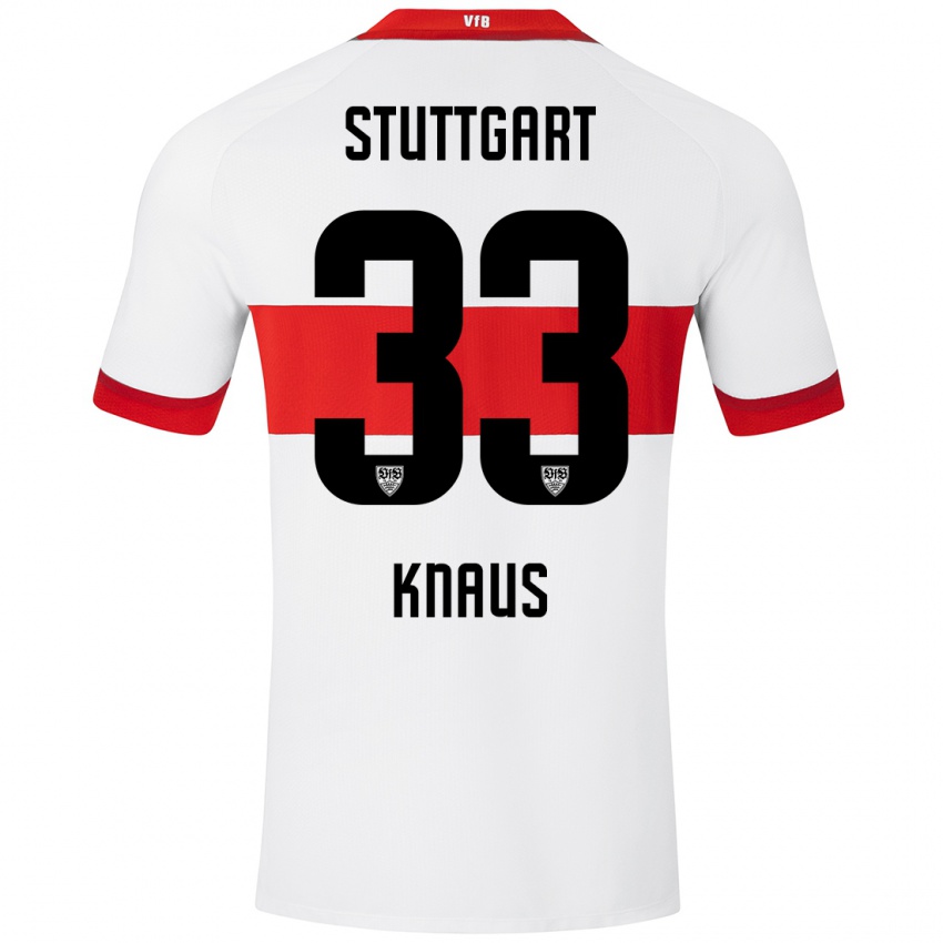 Kinder Jessica Knaus #33 Weiß Rot Heimtrikot Trikot 2024/25 T-Shirt Österreich