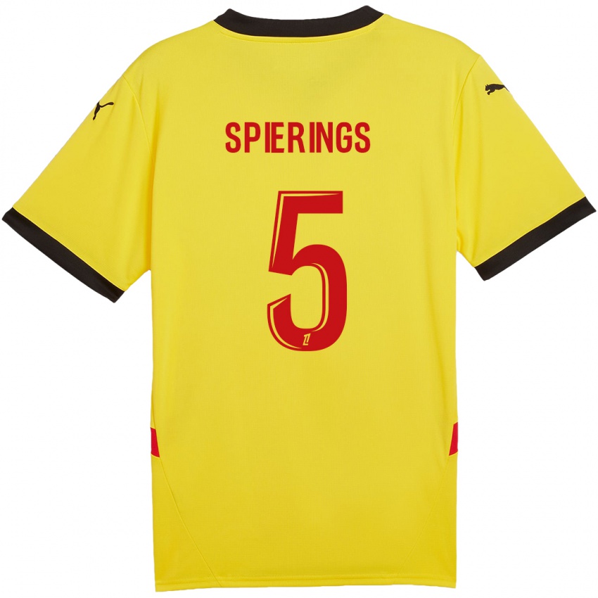 Kinder Stijn Spierings #5 Gelb Rot Heimtrikot Trikot 2024/25 T-Shirt Österreich